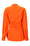 asymmetrical satin shirt