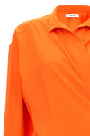 asymmetrical satin shirt