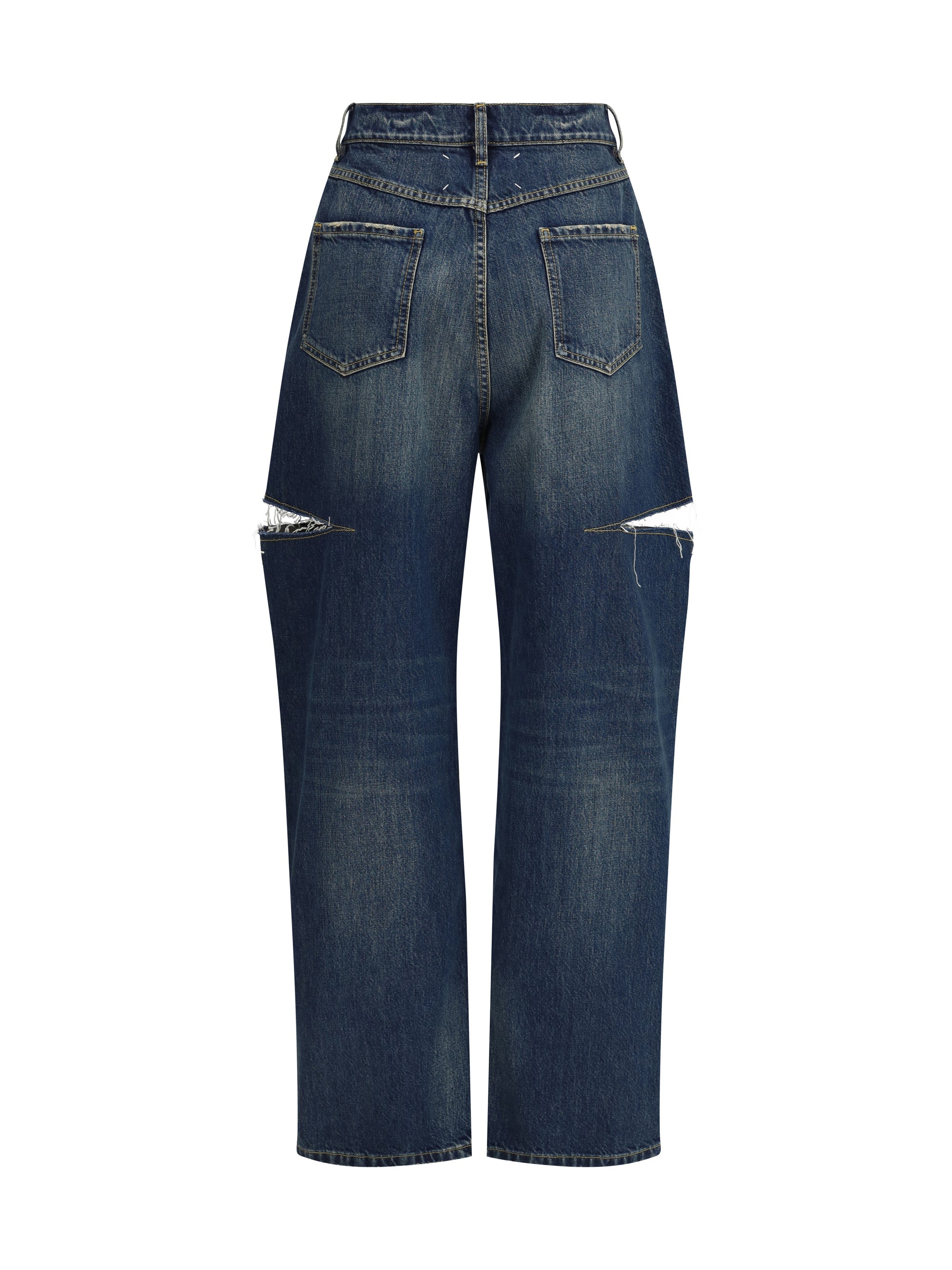 MARGIELA 36 denim jeans with cut-out detail