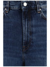 wide-leg denim jeans