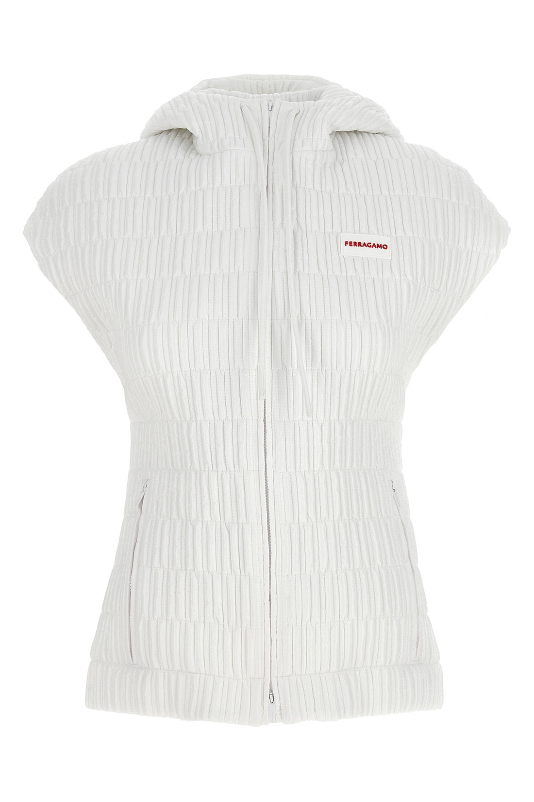 FERRAGAMO 44 padded nylon hooded vest