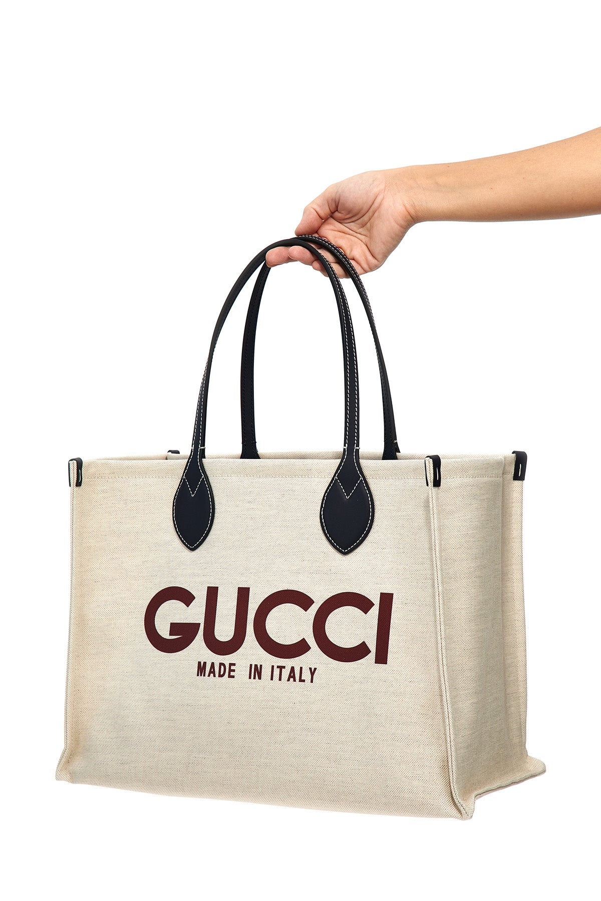medium gucci shopping bag in canvas