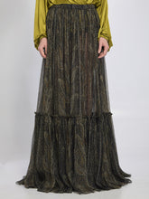 SAINT LAURENT 36 country-style tiered skirt 