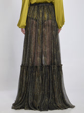 SAINT LAURENT 36 country-style tiered skirt 