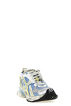 runner sneakers in polyurethane and used-effect polyester