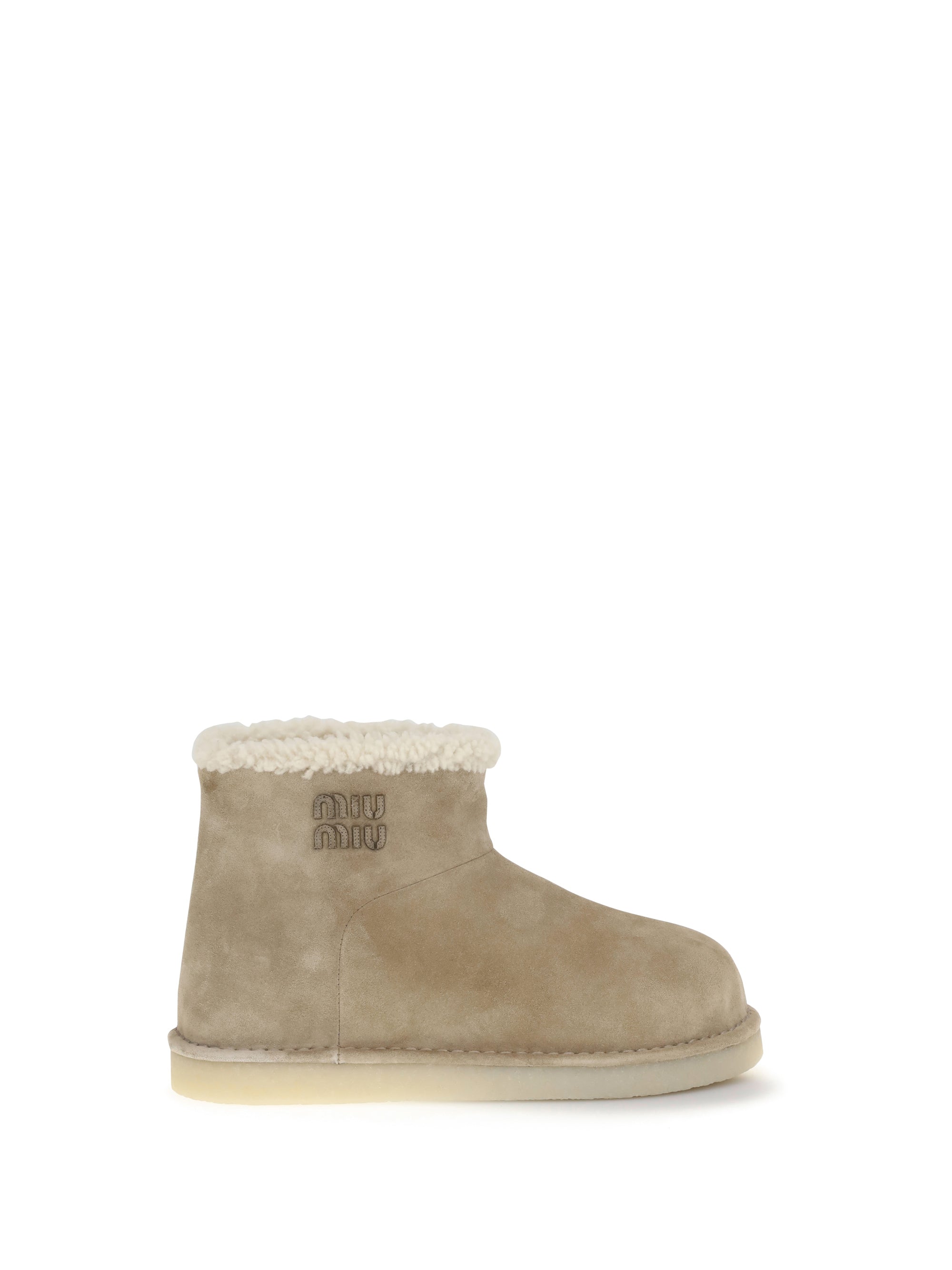 MIU MIU 36 furry ankle boots