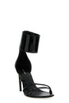 glossy brushed nappa leather clethra sandal