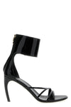 glossy brushed nappa leather clethra sandal