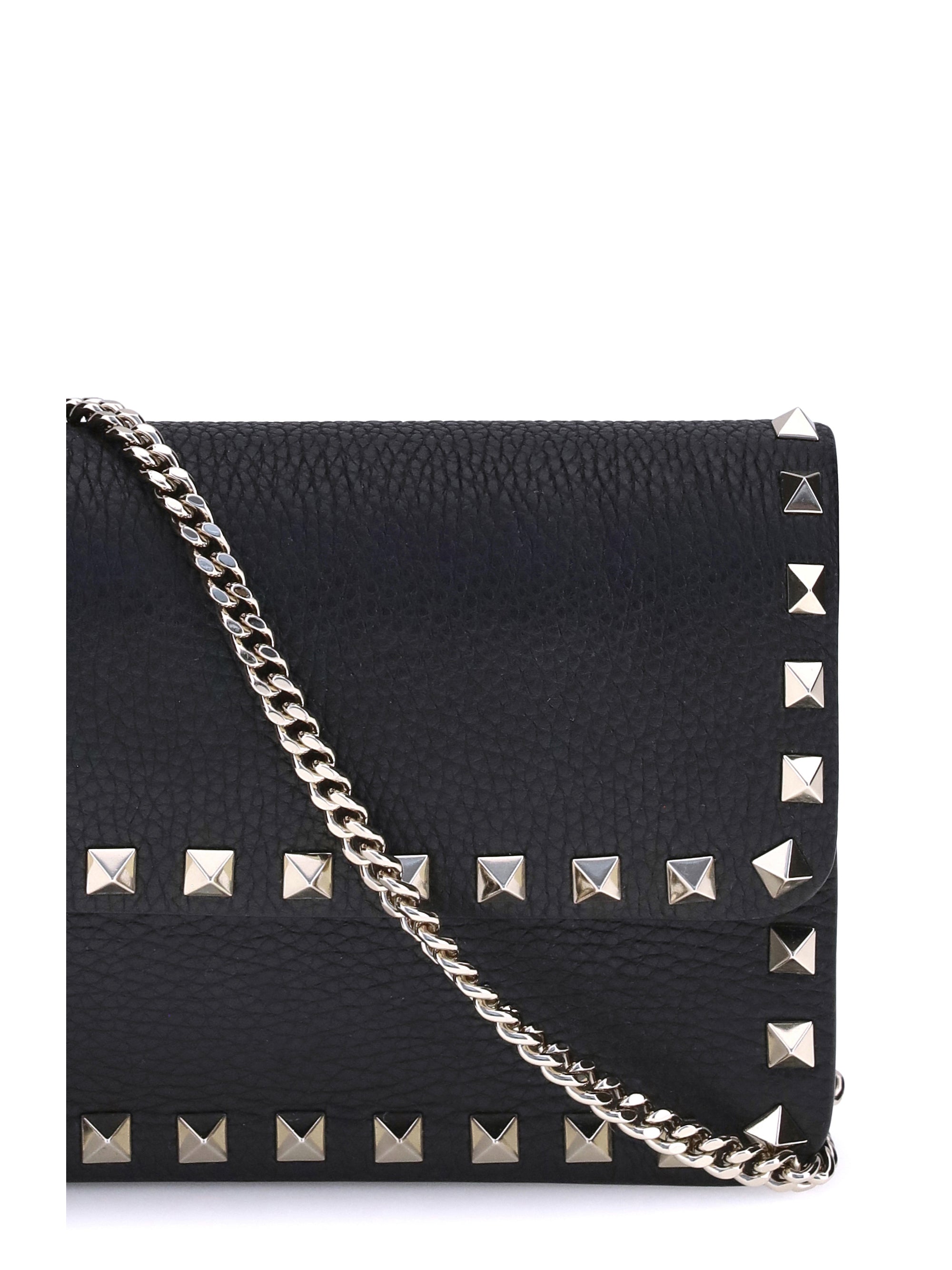 wallet w/strap | rockstud | vitello stam