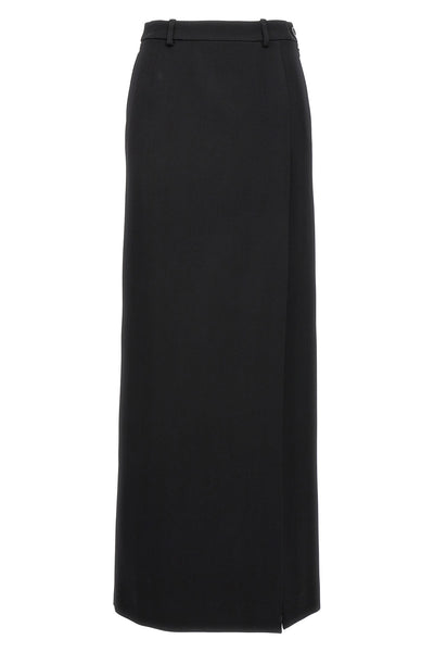 long wool skirt