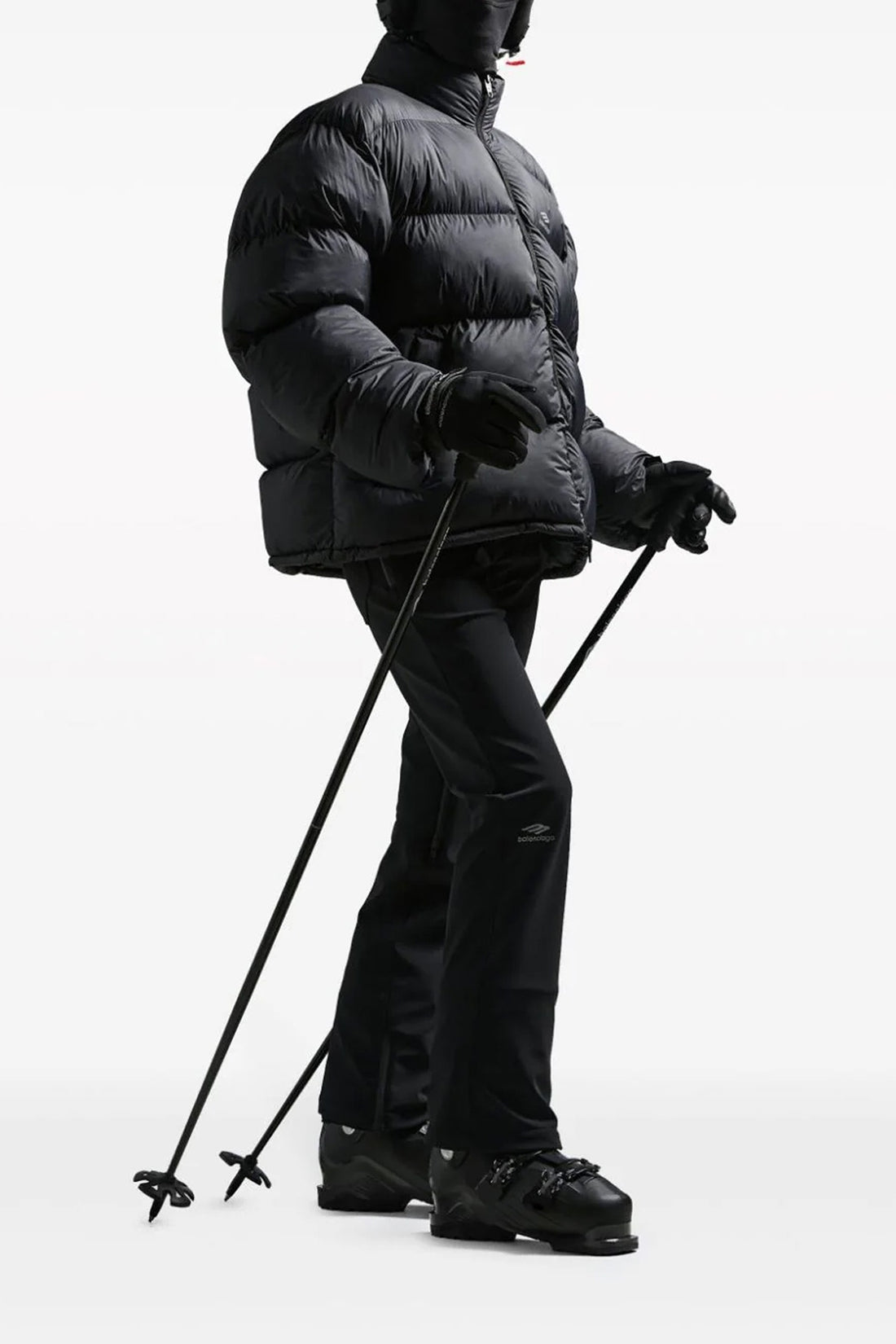BALENCIAGA 36 5-pocket ski 3b sports icon doubled stretch nylon trousers