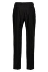 high-waisted pants in faille wool blend