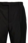 high-waisted pants in faille wool blend