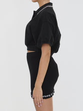 ALEXANDER WANG M cropped cotton polo shirt
