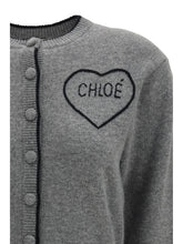 CHLOÉ M fitted logo cardigan 