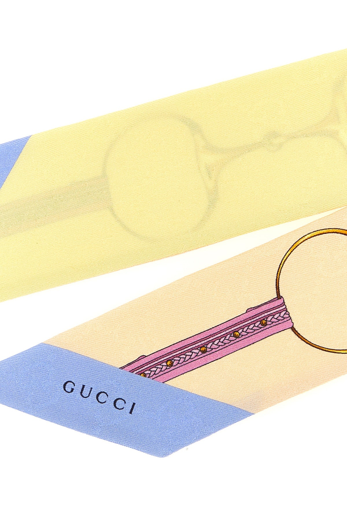gg jacquard silk double-sided ribbon
