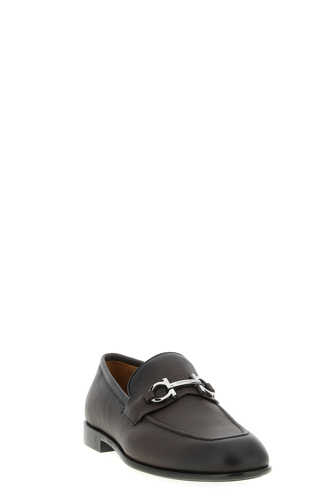 FERRAGAMO 7 foster hammered calf leather loafers