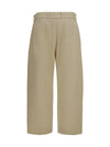 wide-leg denim pants with belt