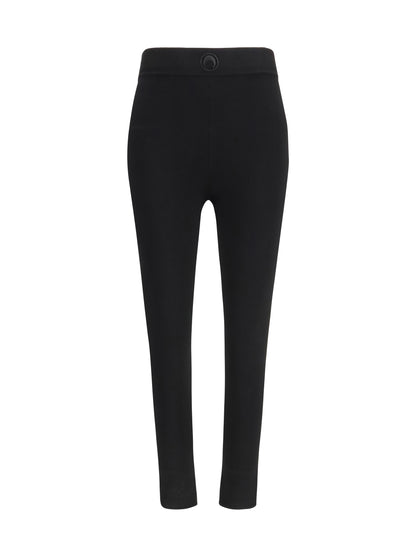 MARINE SERRE L moon logo knit leggings