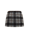 check mini skirt