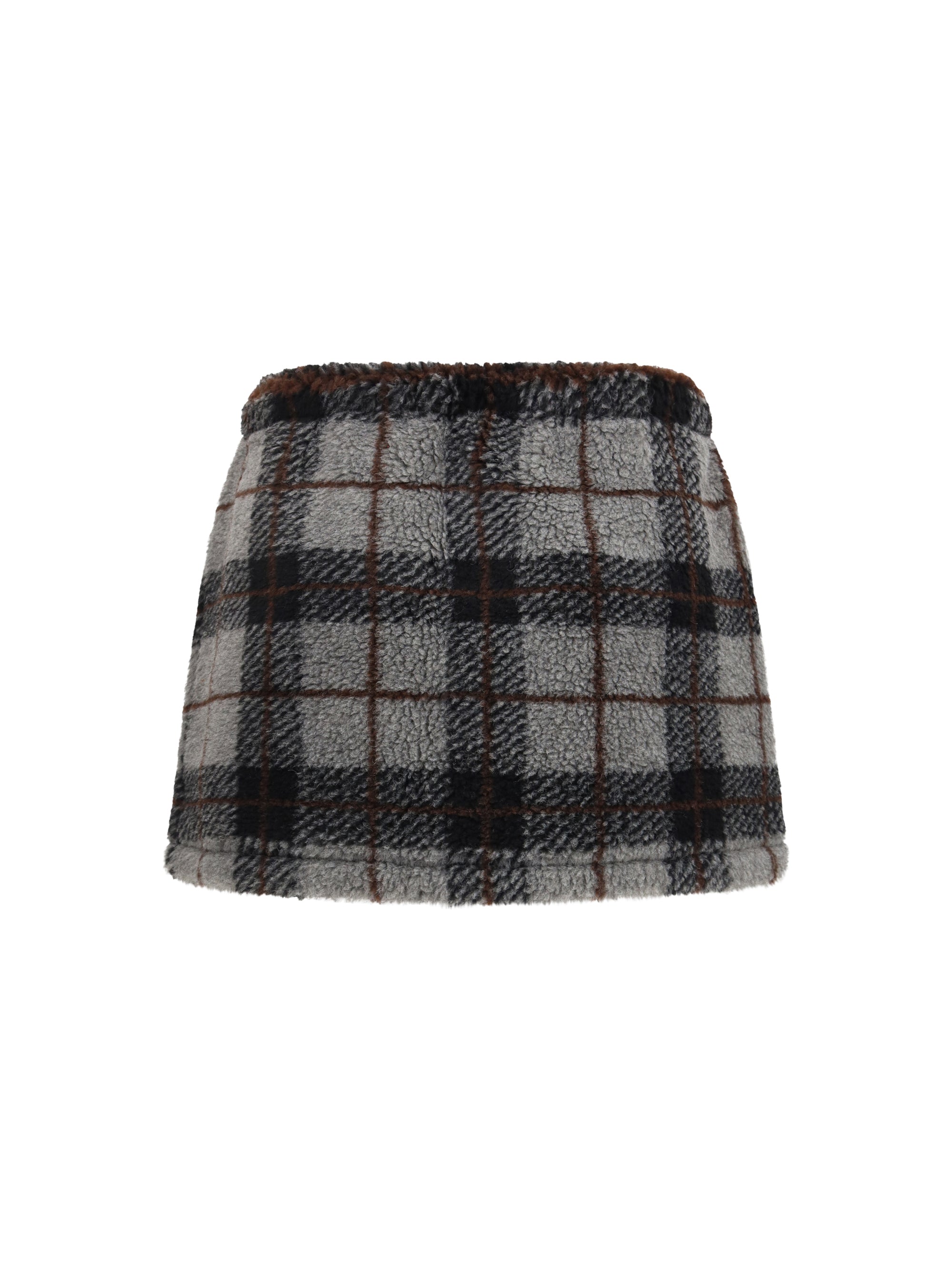check mini skirt