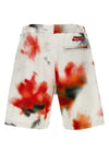 obscured flower cotton bermuda shorts