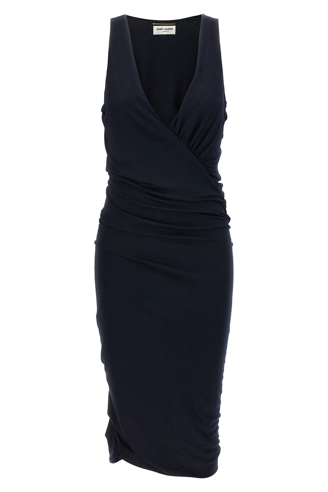 SAINT LAURENT 36 sleeveless jersey midi dress
