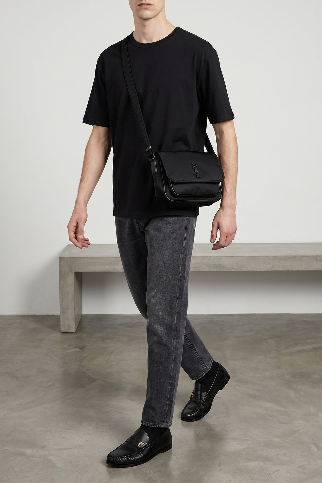 SAINT LAURENT OS messenger niki nylon crossbody bag