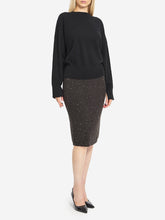 BOTTEGA VENETA S wool skirt with english rib knit