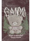 medium trapeze teddy print shopping bag
