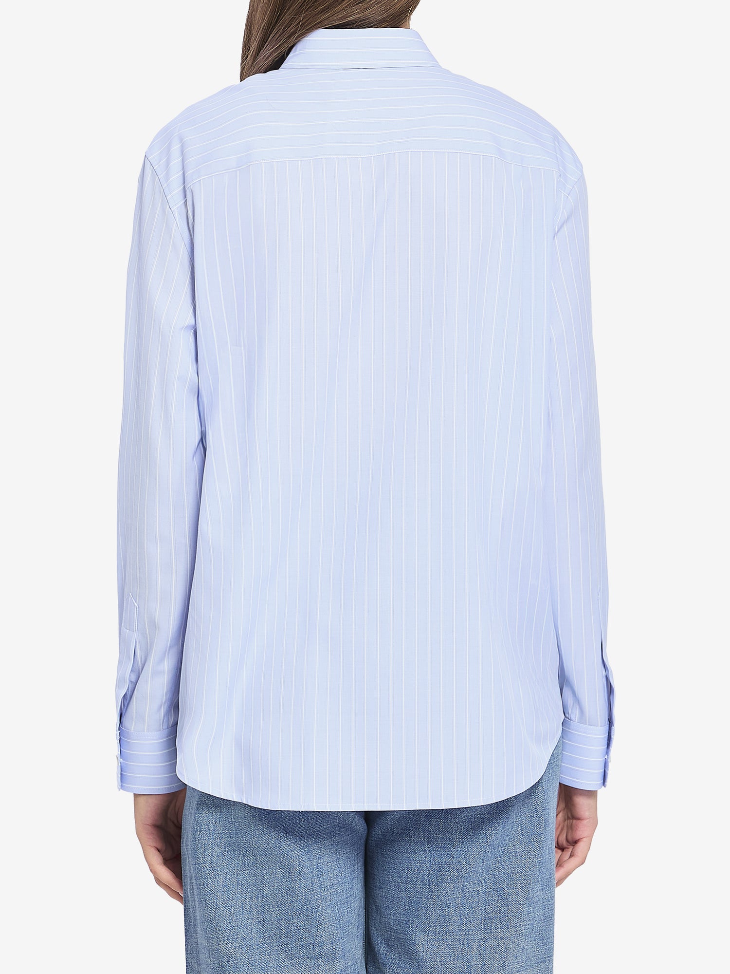 CELINE 38 triomphe striped shirt