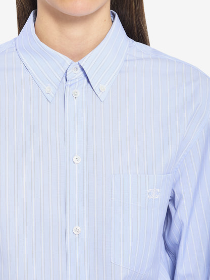 CELINE 38 triomphe striped shirt