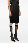 viscose satin pencil skirt