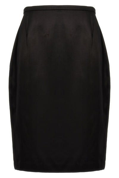 viscose satin pencil skirt