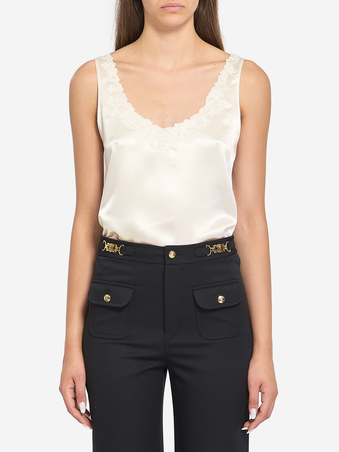 CELINE 36 brode triomphe lingerie top