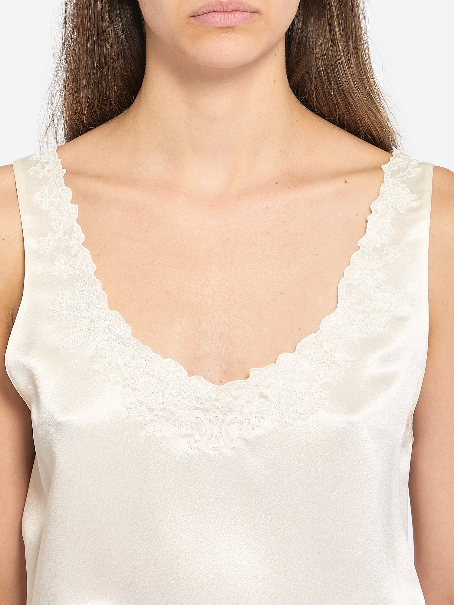 CELINE 36 brode triomphe lingerie top