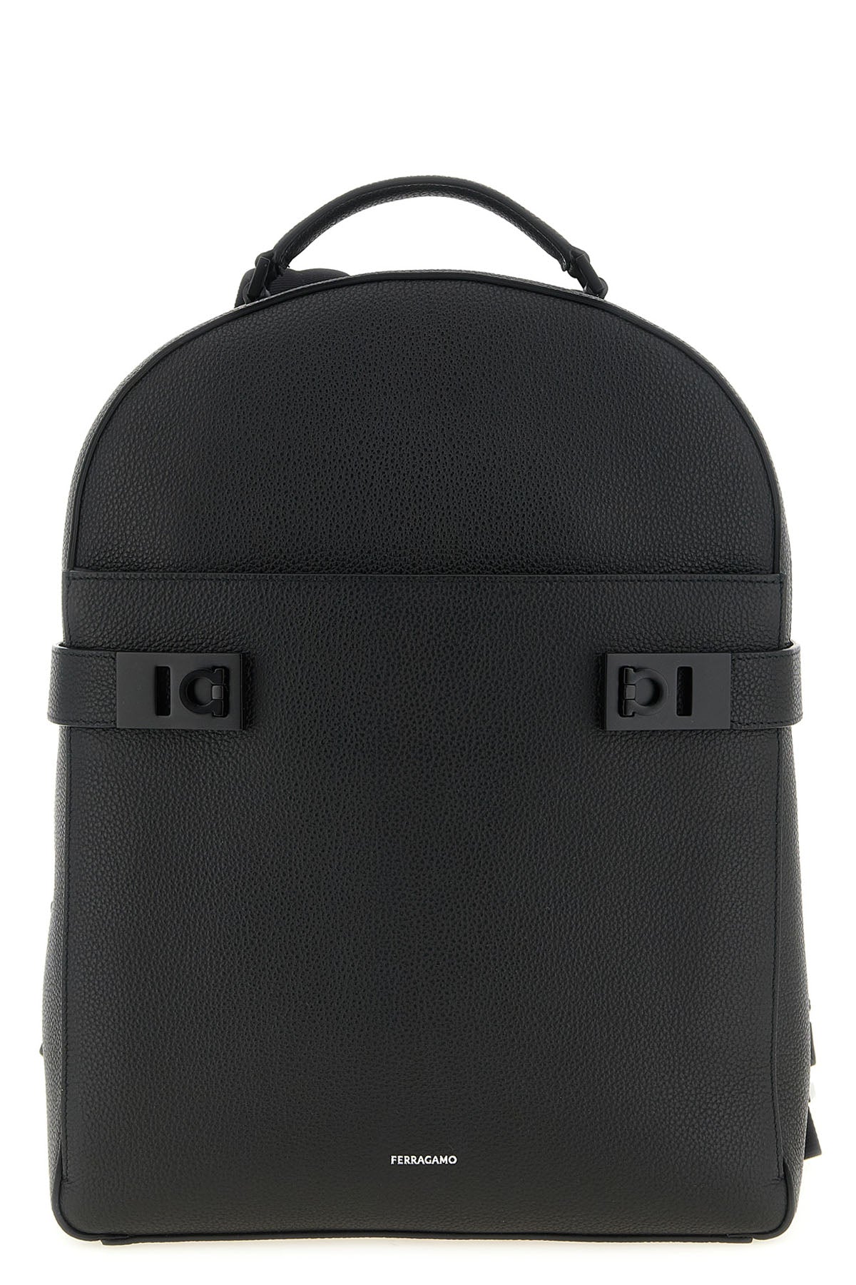 the ferragamo hug backpack in fine hammered leather