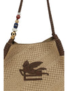 large libra shoulder bag in raffia