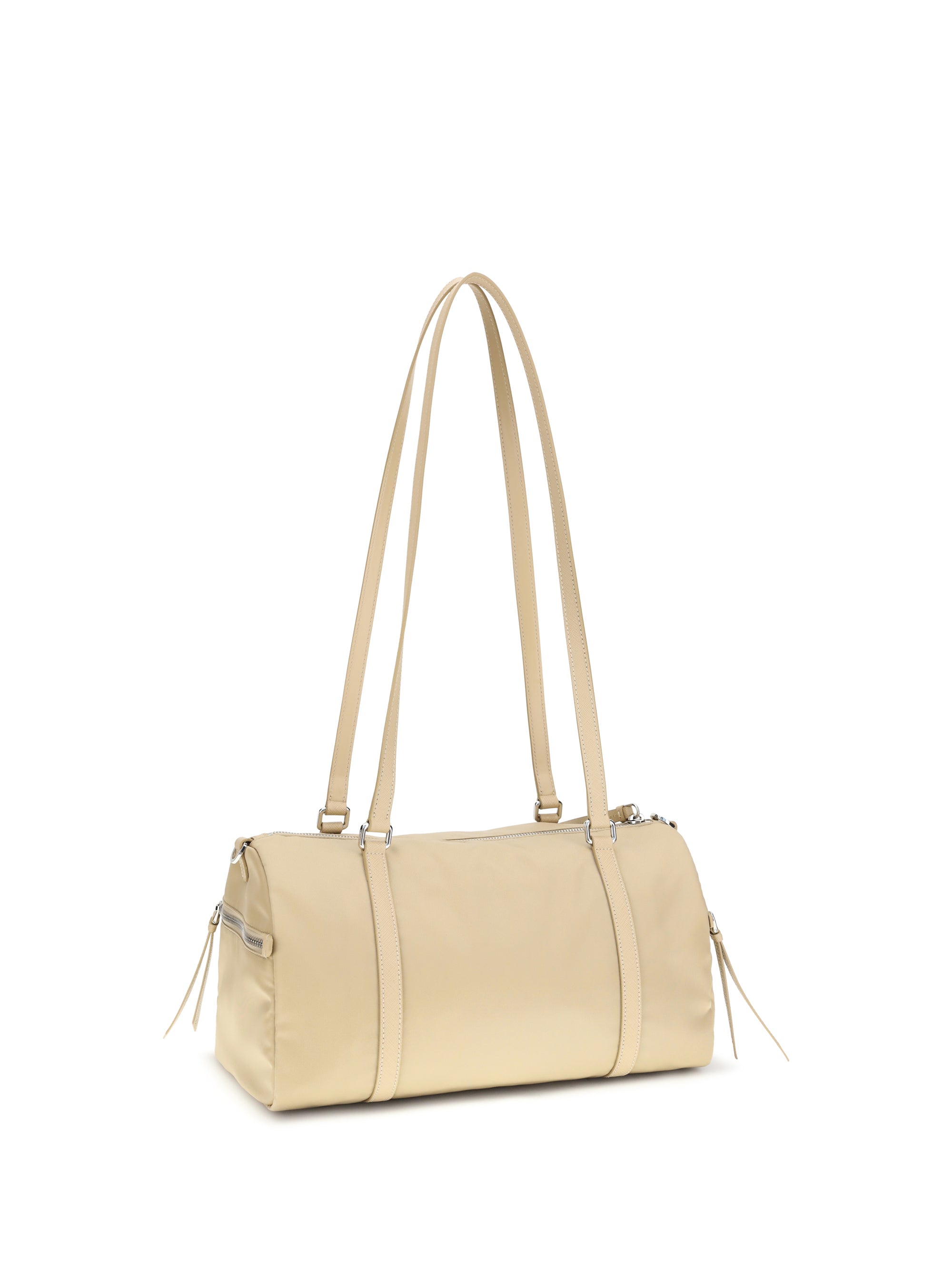 large re-nylon and saffiano shoulder bag
