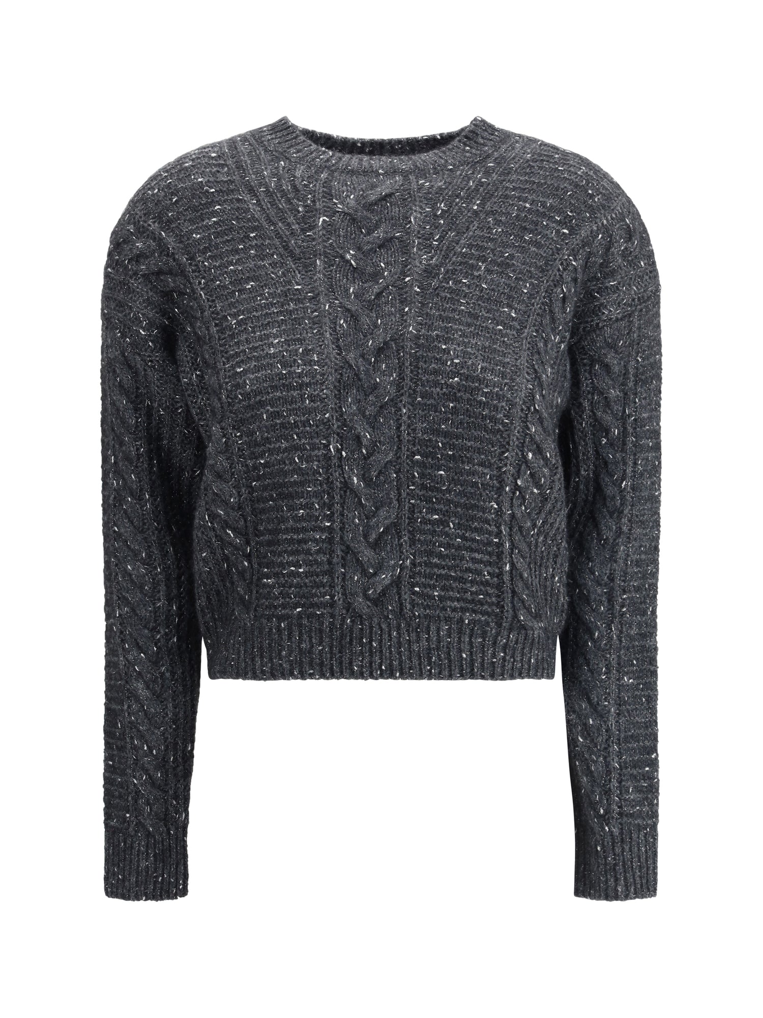 MAX MARA STUDIO L cropped boxy sweater in alpaca