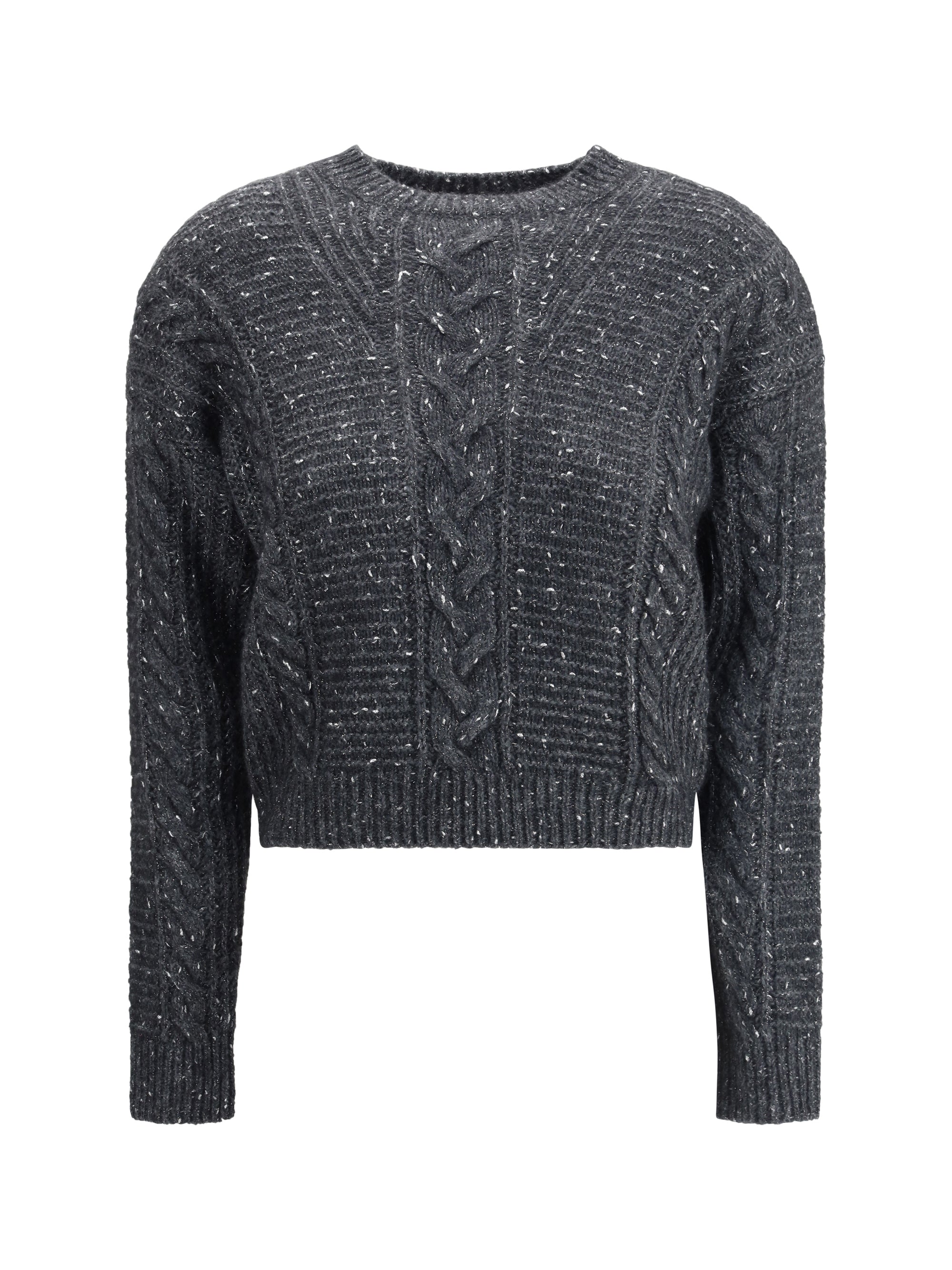 MAX MARA STUDIO L cropped boxy sweater in alpaca