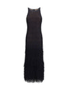 long sequin-knit dress