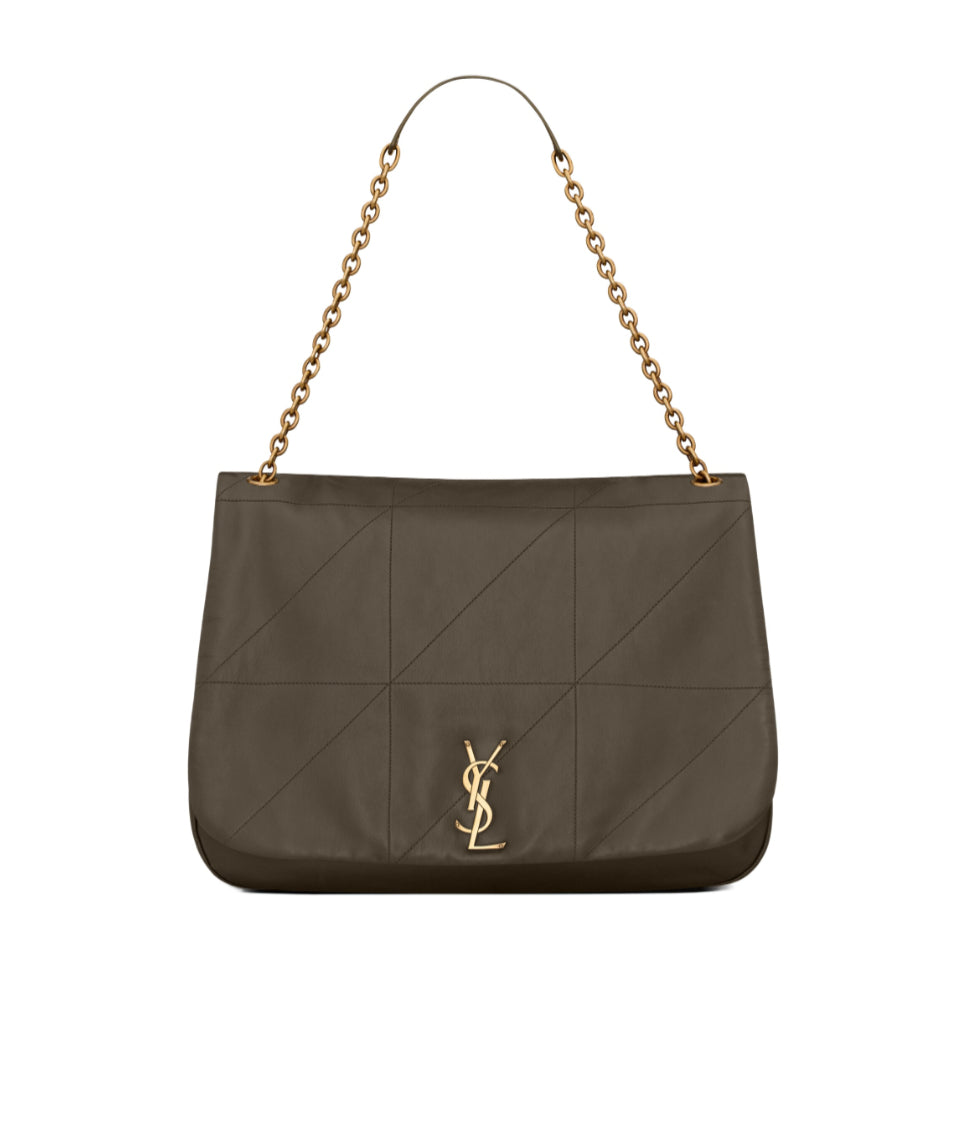 SAINT LAURENT Large Jamie 4.3 Leather Shoulder Bag – Khaki