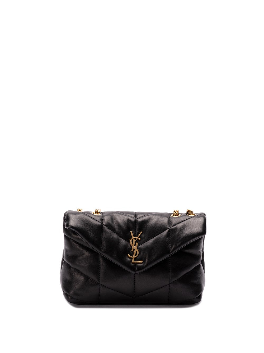 Loulou Toy Puffer Black Leather Shoulder Bag