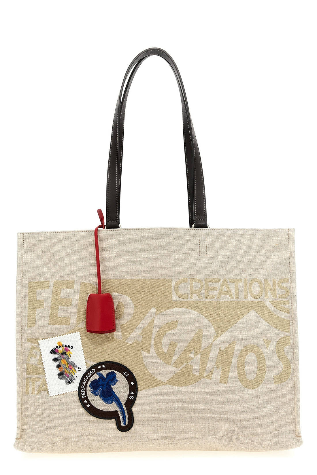 FERRAGAMO OS tote bag l jacquard fabric shopping bag