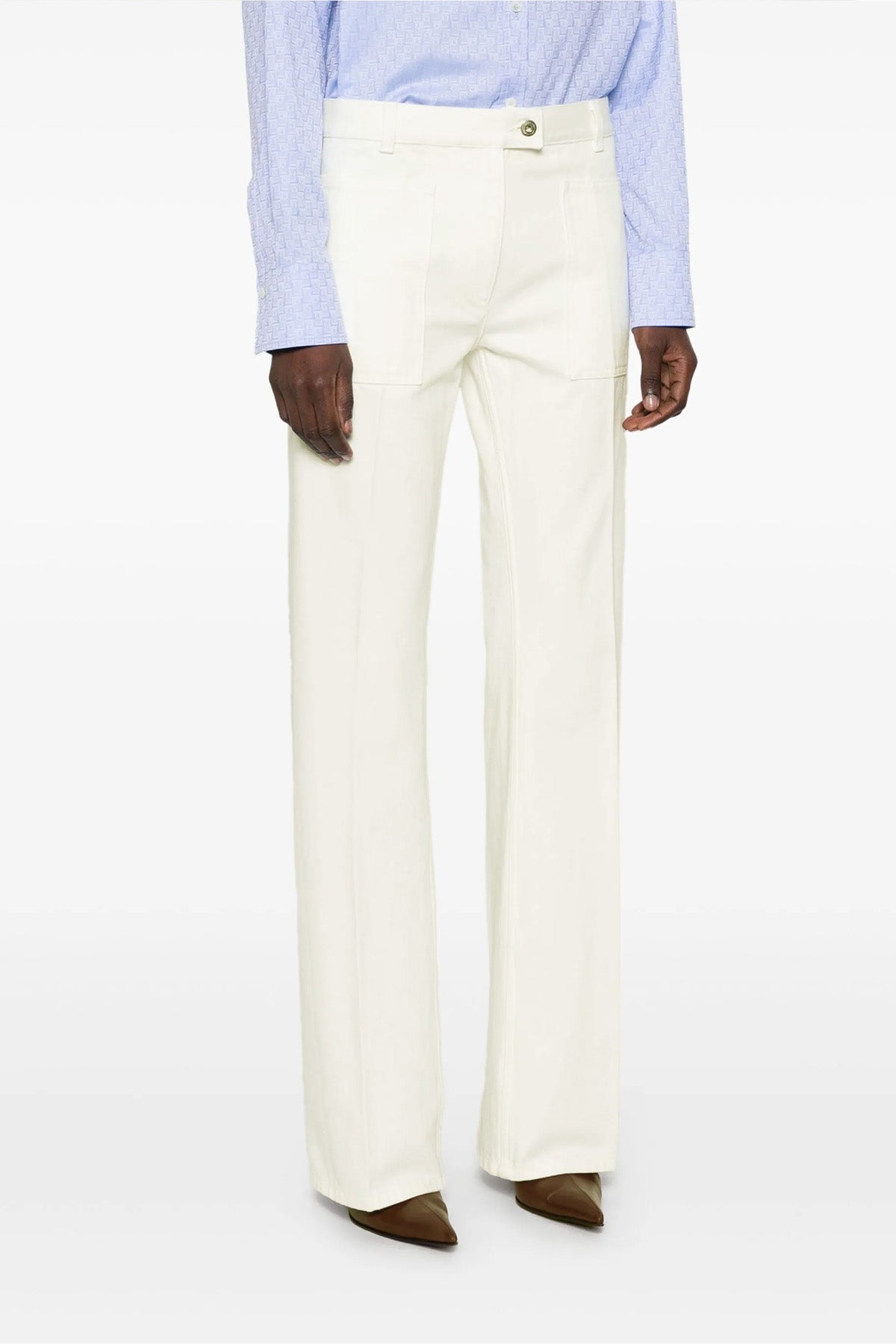 garment-dyed cotton denim jeans