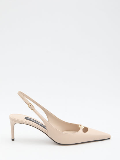 DOLCE&amp;GABBANA 36 slingback pumps in silk nappa