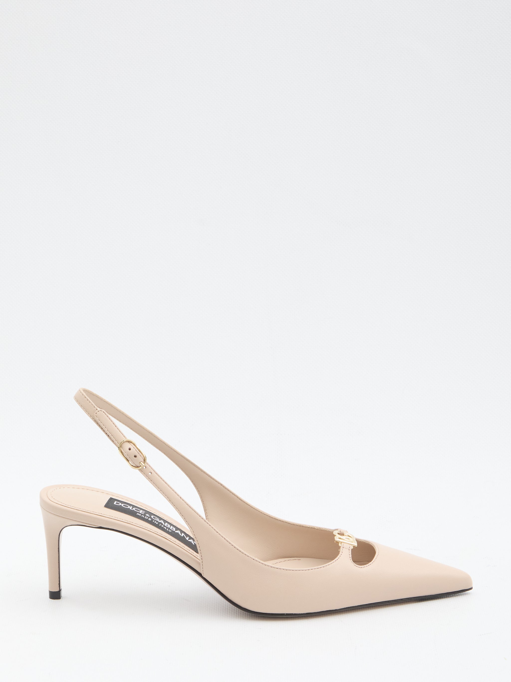 slingback pumps in silk nappa