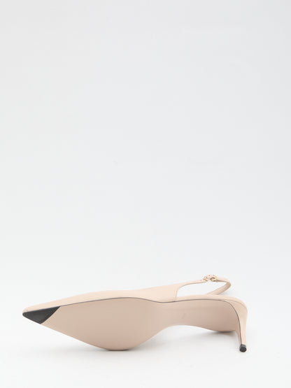 DOLCE&amp;GABBANA 36 slingback pumps in silk nappa