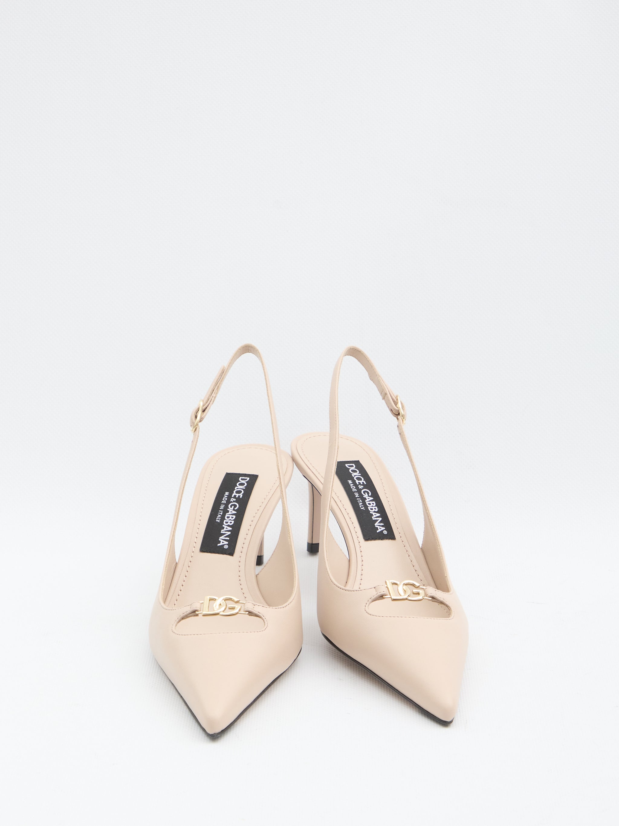 slingback pumps in silk nappa